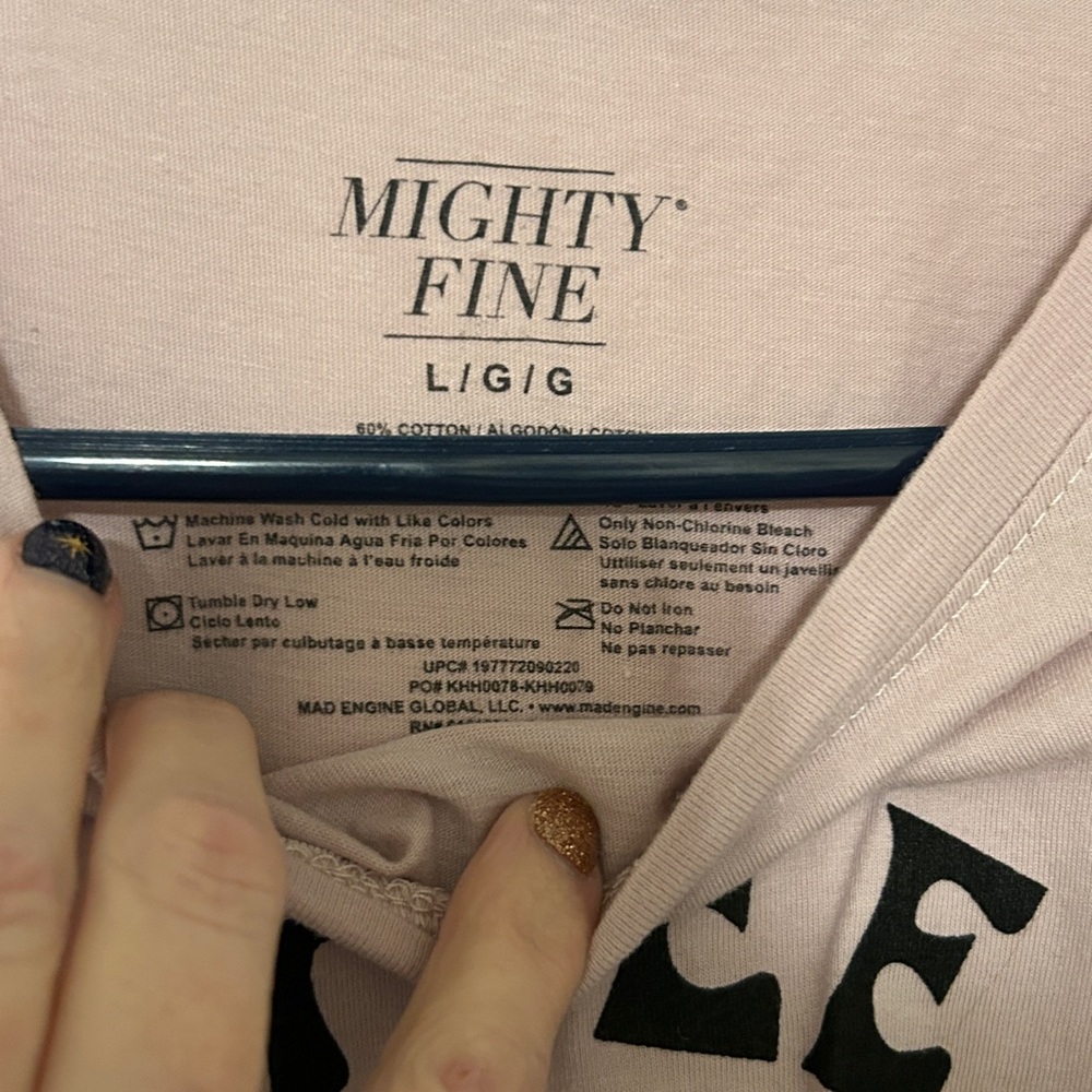 Mighty Fine “Iced Coffee Queen” Graphic Tee – Pink, Large, Excellent Condition - Picture 6 of 7